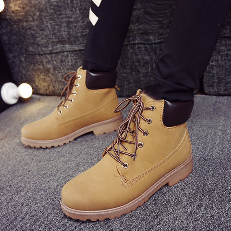 Winter Men Boots PU Outdoor Snow Ankle Boots Male