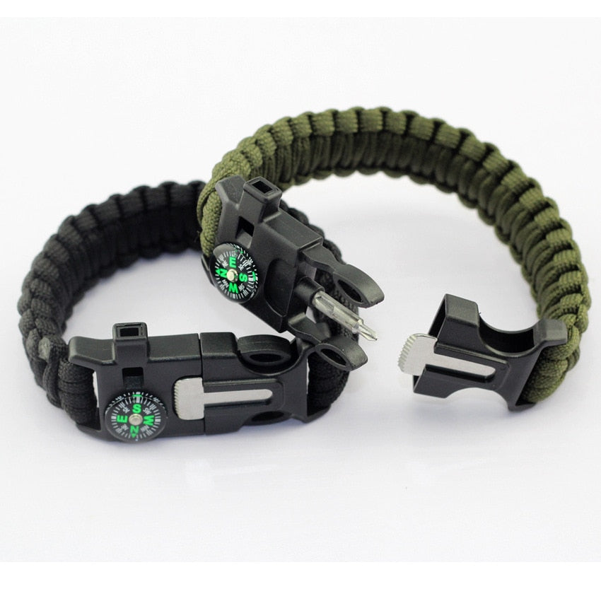 Survival Compass Camping Bracelet