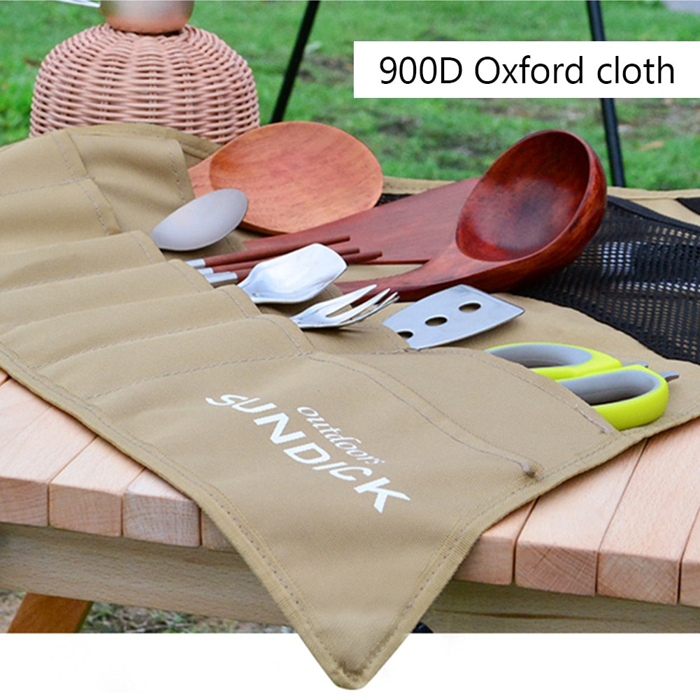 Cooking Utensil Cloth Outdoor Camping Tableware Bag