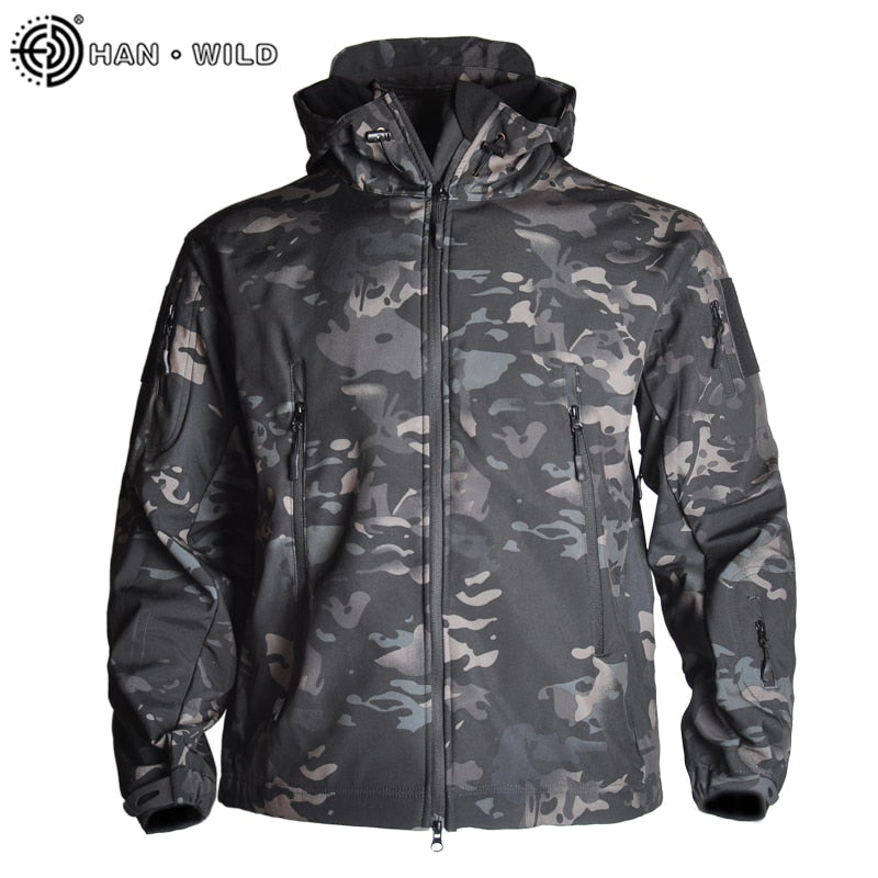 Mens Waterproof Hiking Army Jacket Windbreaker