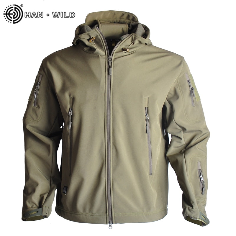 Mens Waterproof Hiking Army Jacket Windbreaker