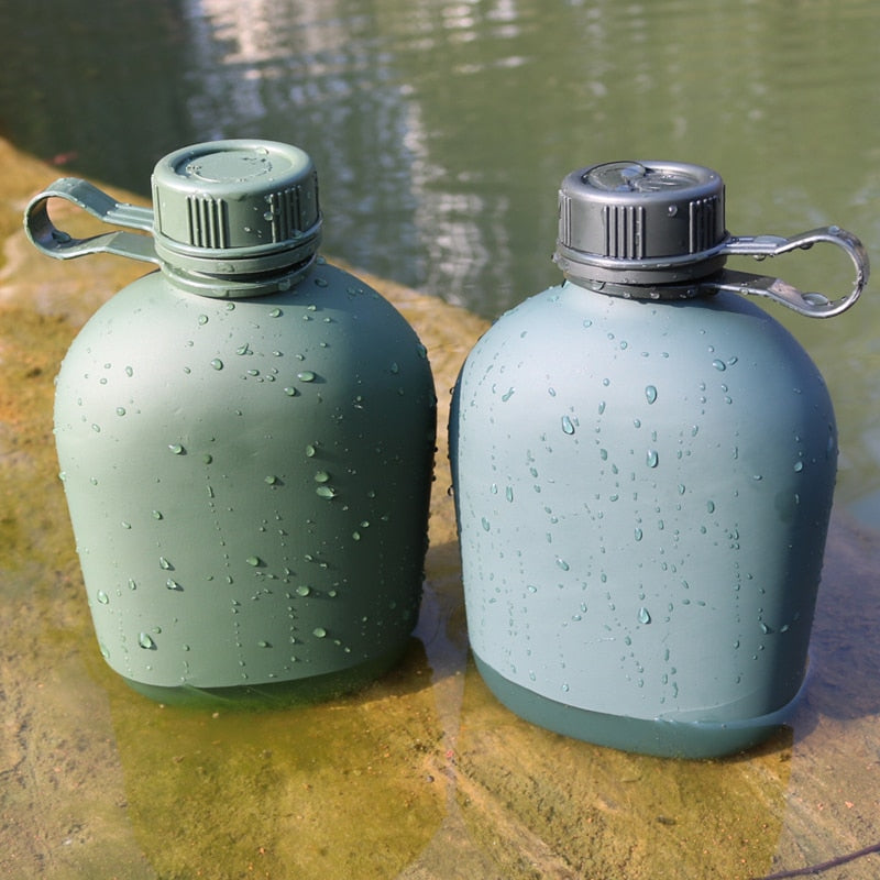 1L Outdoor Military Camping Water Canteen With Pouch