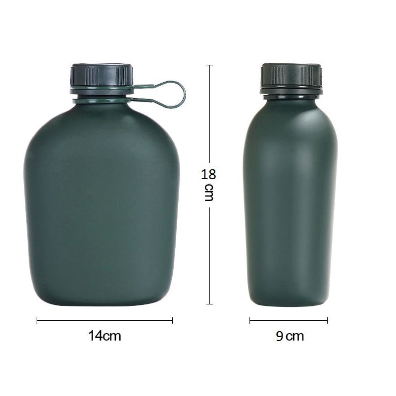 1L Outdoor Military Camping Water Canteen With Pouch