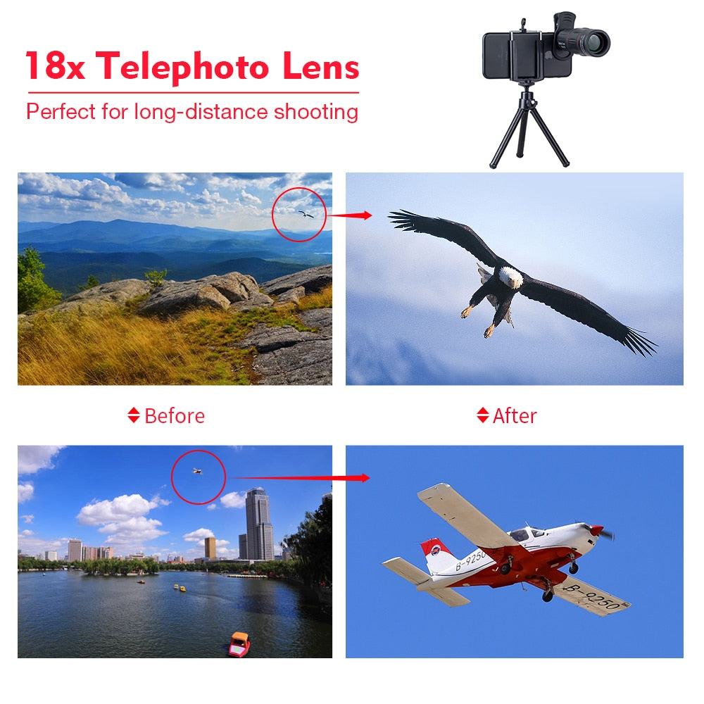 High Powered Outdoor 18X Telescope for Mobile Phone