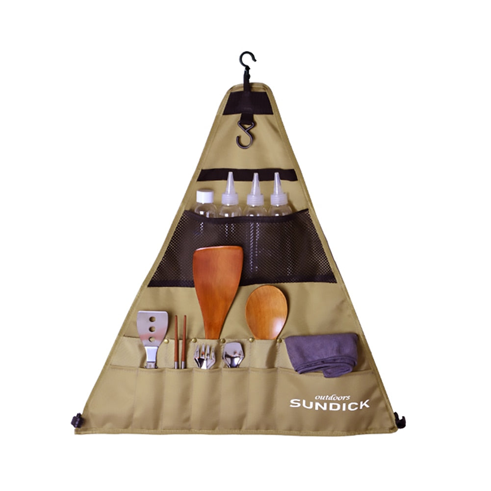 Cooking Utensil Cloth Outdoor Camping Tableware Bag