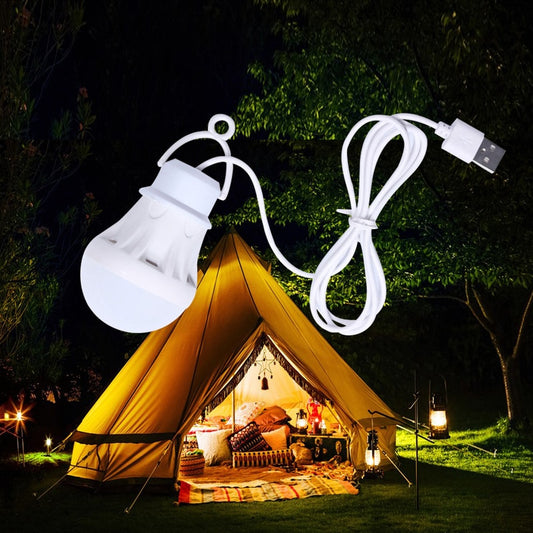 LED Lantern Portable Camping Lamp Bulb 5V USB