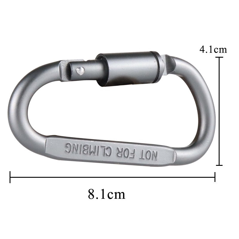 Survival Camping D-ring Locking Carabiner Clips