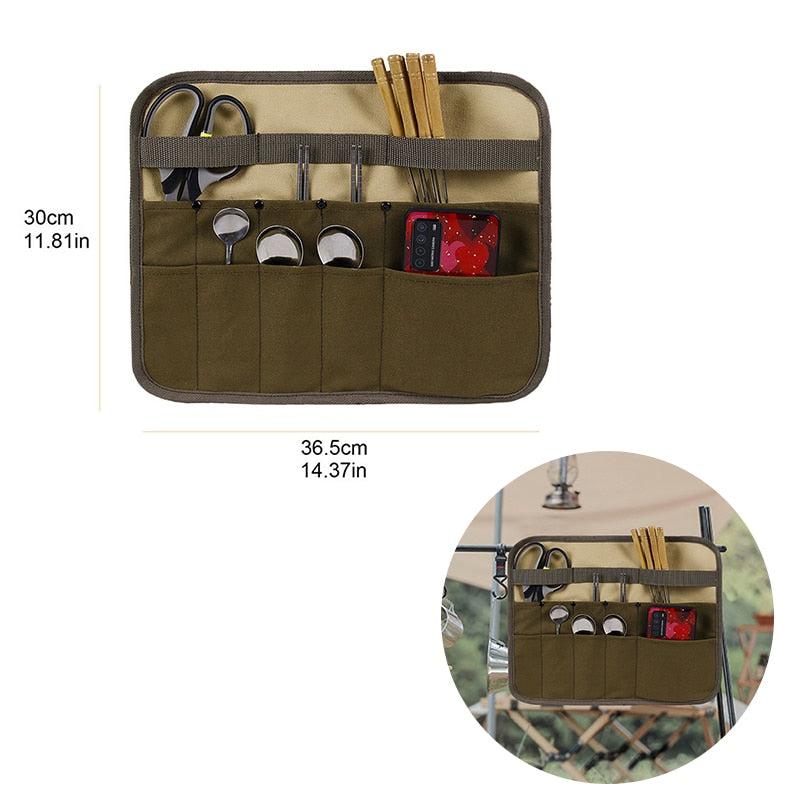 Cooking Utensil Cloth Outdoor Camping Tableware Bag