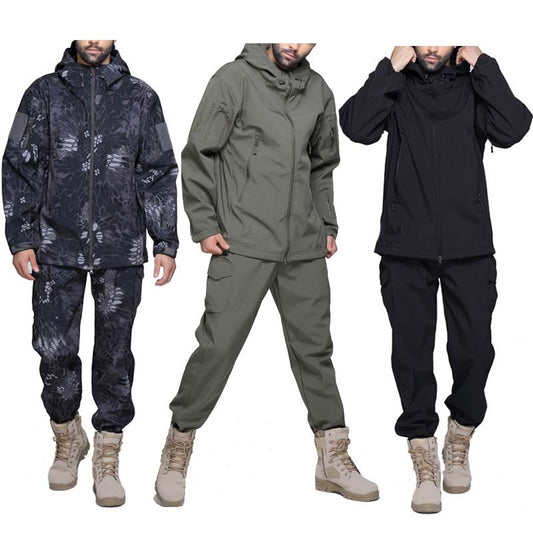 Mens Waterproof Hiking Army Jacket Windbreaker