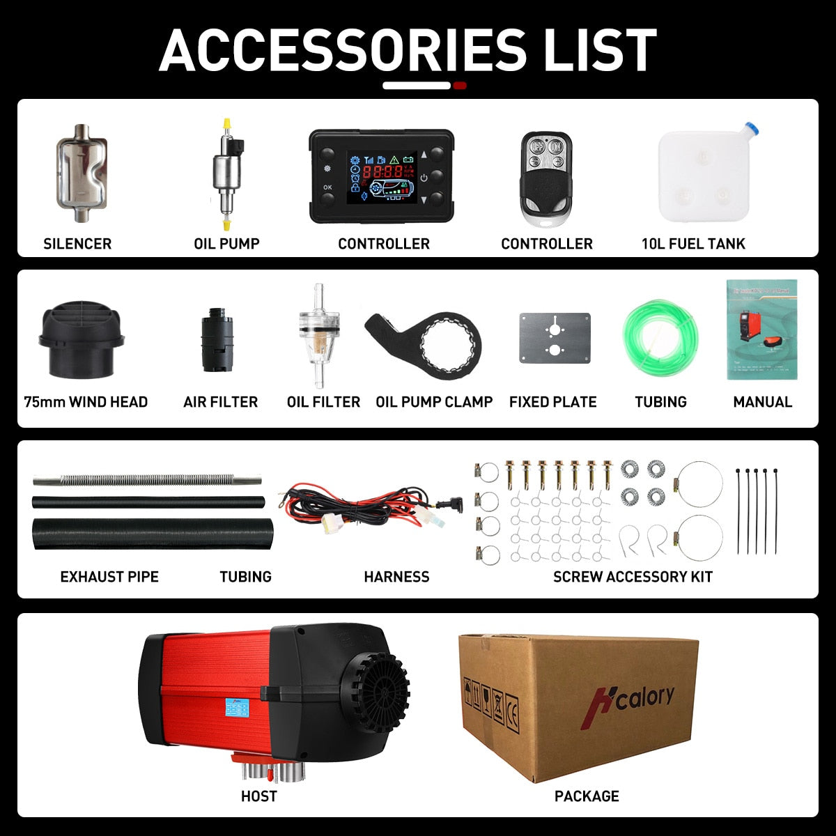 Car/RV Heater 5-8KW 12V Air Diesels Heater